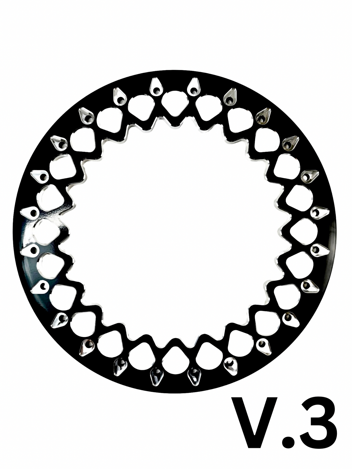 V2- FF Forged Polished Beadlock - Silver