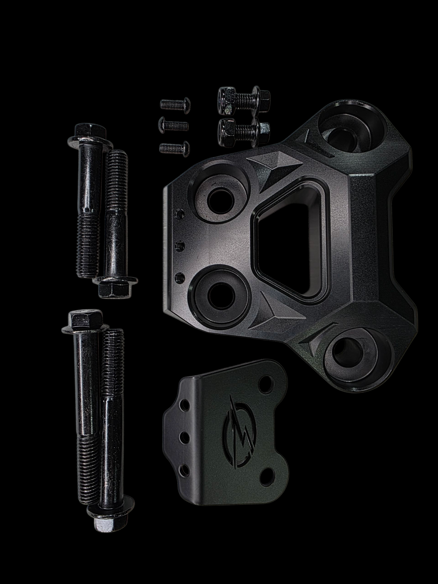 2024+ Can Am Maverick R Billet Radius Rod Plate (Black)