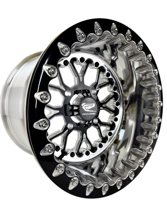 Wishbone - FF Forged Polished Beadlock - Gloss Black